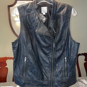New Halogen Leather super soft VEST size M